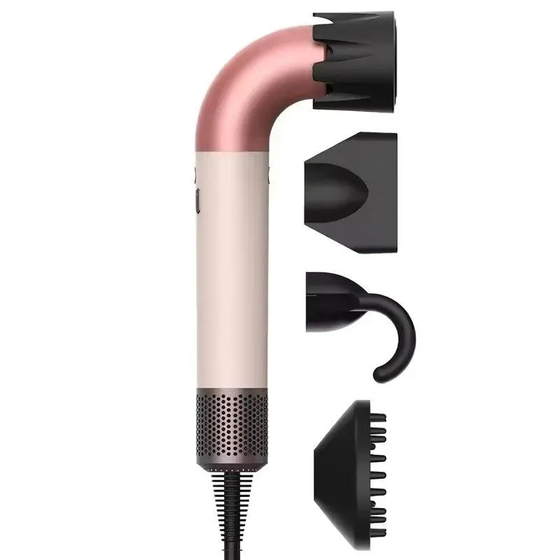 Phon Ionico Klack Secdys Curvo 1400W 5 in 1 Silenzioso Rosa - immagine 1