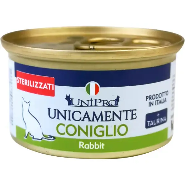 Unipro Unicamente Cat Adult Sterilised 85 gr Coniglio - confezione da 24 pezzi - immagine 1