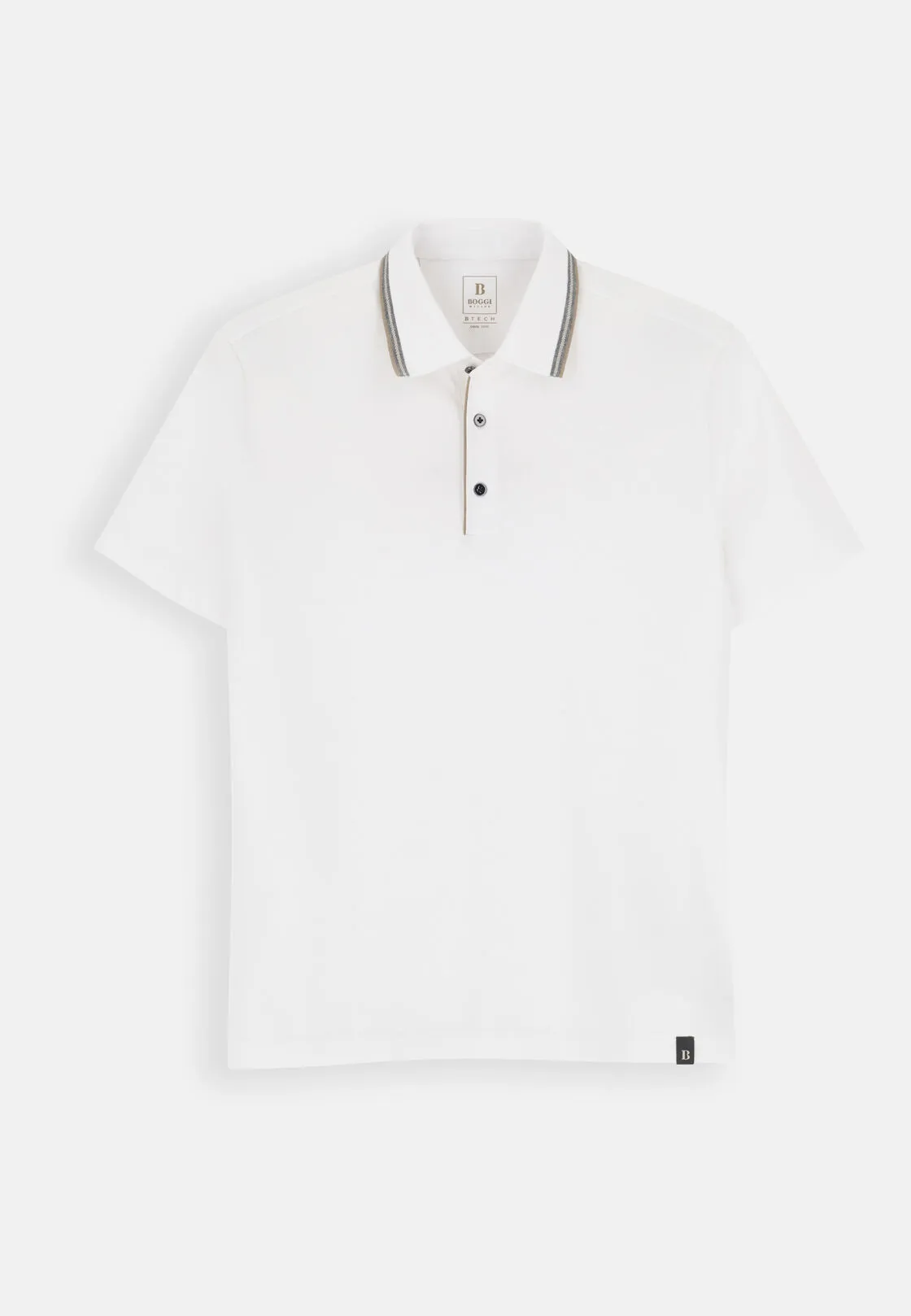 Boggi, Polo In Piqué Misto Cotone Elasticizzato Cool Jade, Uomo, Bianco, Taglia: XL - immagine 5