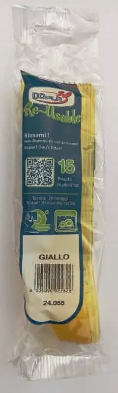 Cucchiai Compatti DOPLA - Set da 15 Pezzi Gialli per la Casa - immagine 1