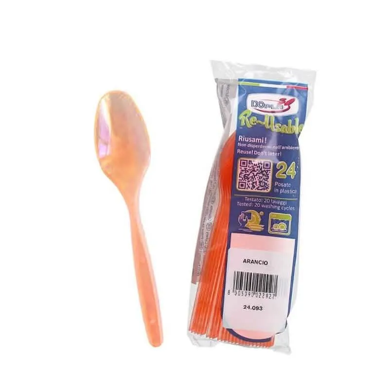 Cucchiai Compact DOPLA, 15 Pezzi, Colore Arancione - immagine 1