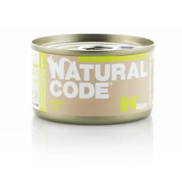 Natural Code Kitten 85 gr Pollo - confezione da 24 pezzi - Cibo umido per gatti - immagine 1
