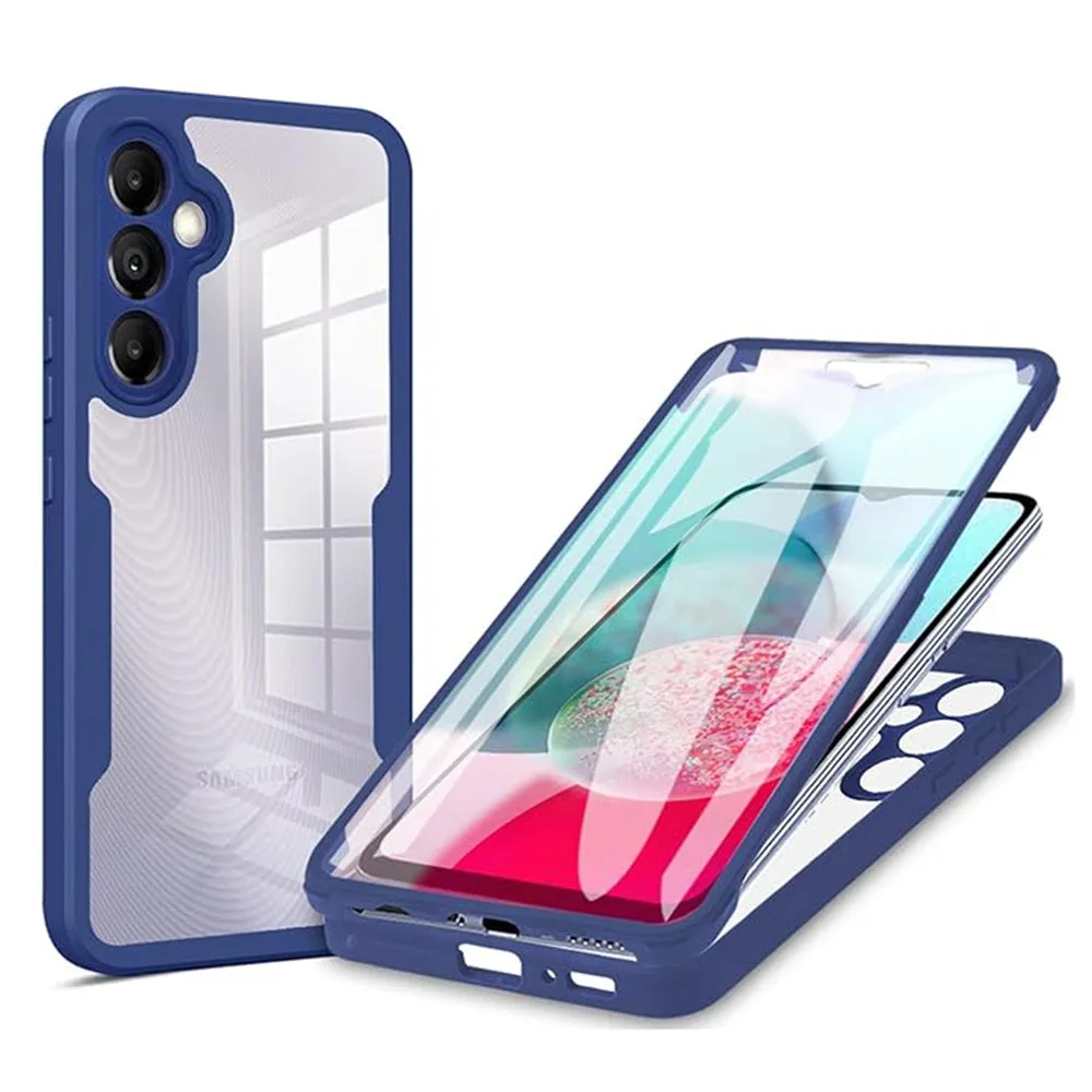 Custodia per Samsung Galaxy A14 A145 / A14 5G A146, Techsuit, ColorVerse 360, Blu - immagine 1