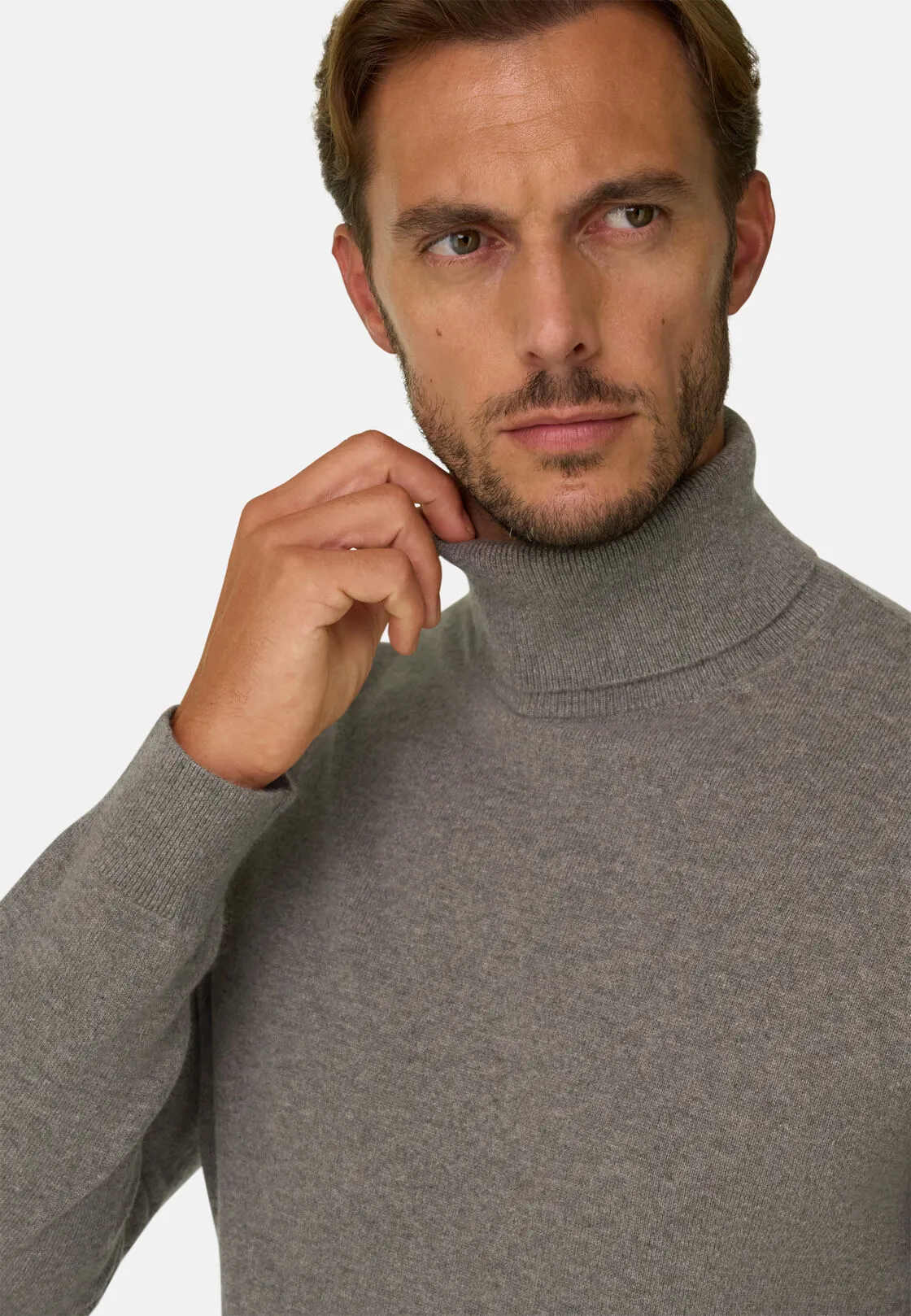 Boggi, Maglia Dolcevita In Cashmere, Uomo, Taupe, Taglia: L - immagine 3
