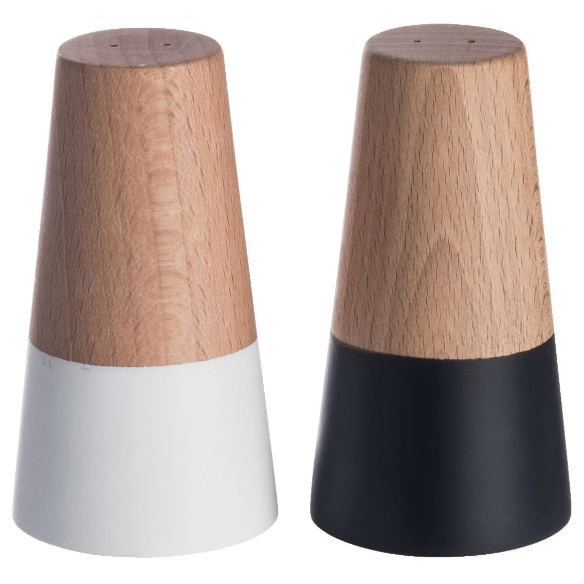 VEGA Set saliera e pepiera Kayu conico; 5x9.1 cm (ØxH); faggio - immagine 1