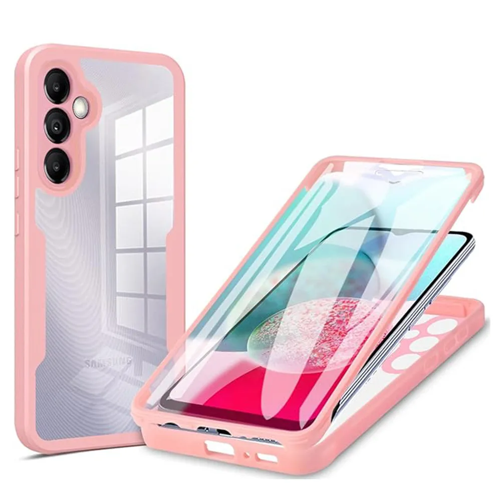 Custodia per Samsung Galaxy A14 A145 / A14 5G A146, Techsuit, ColorVerse 360, Rosa - immagine 1