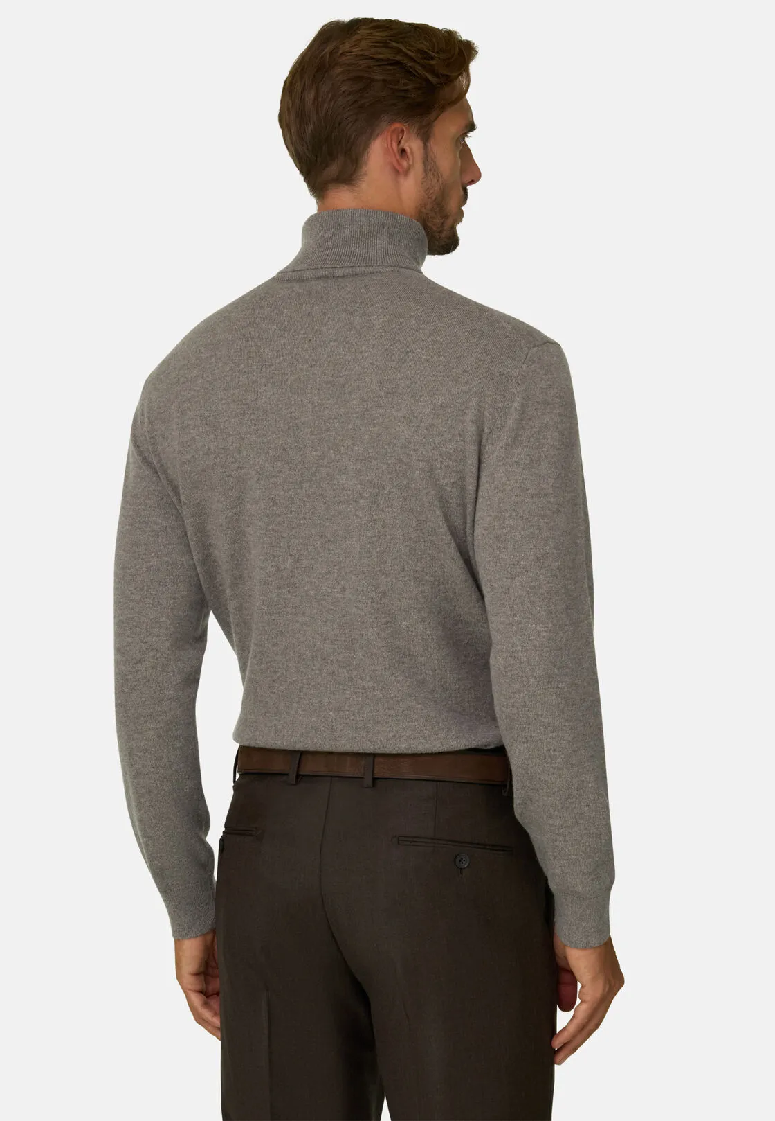 Boggi, Maglia Dolcevita In Cashmere, Uomo, Taupe, Taglia: XXL - immagine 4