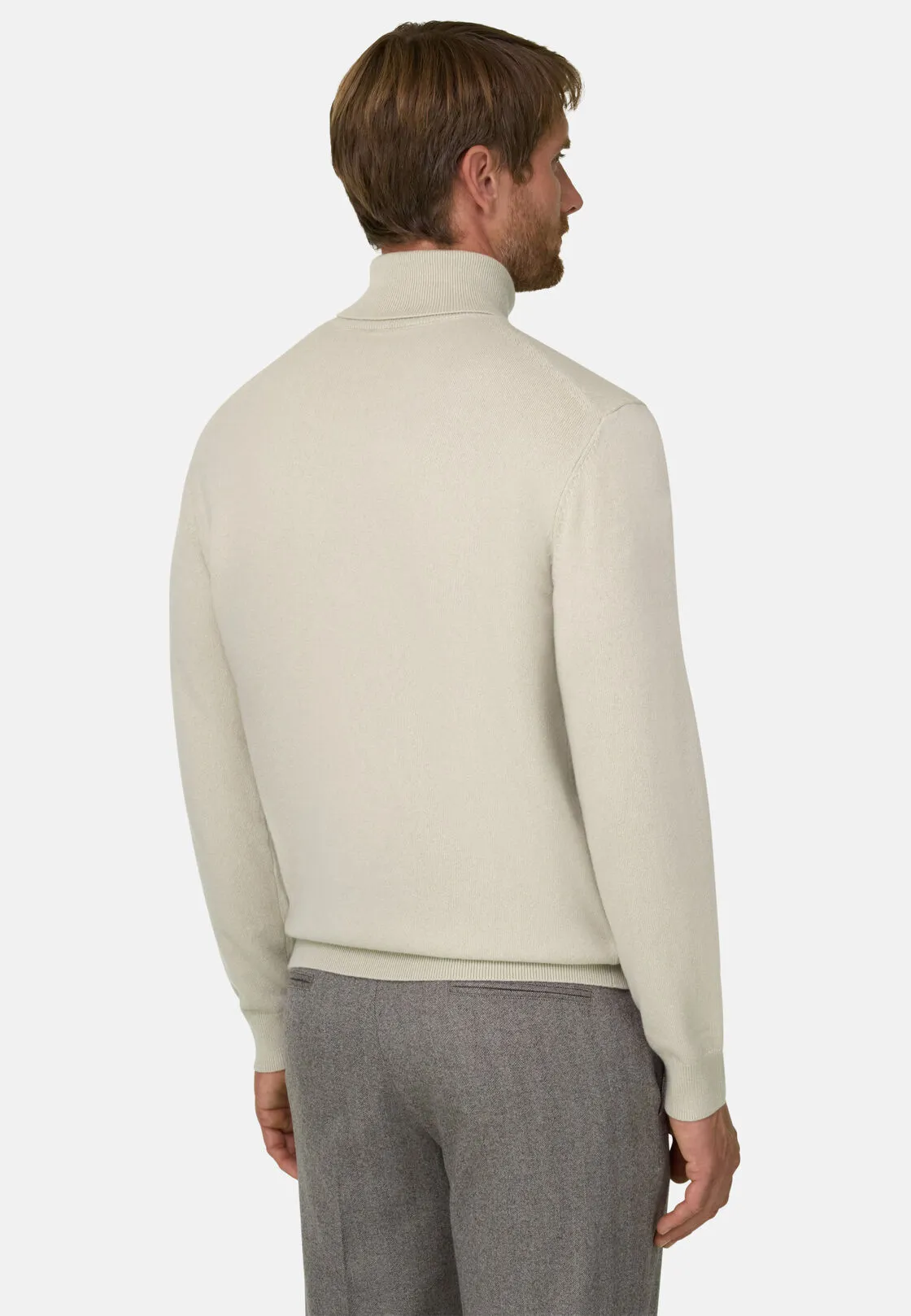Boggi, Maglia Dolcevita In Cashmere, Uomo, Sabbia, Taglia: L - immagine 4