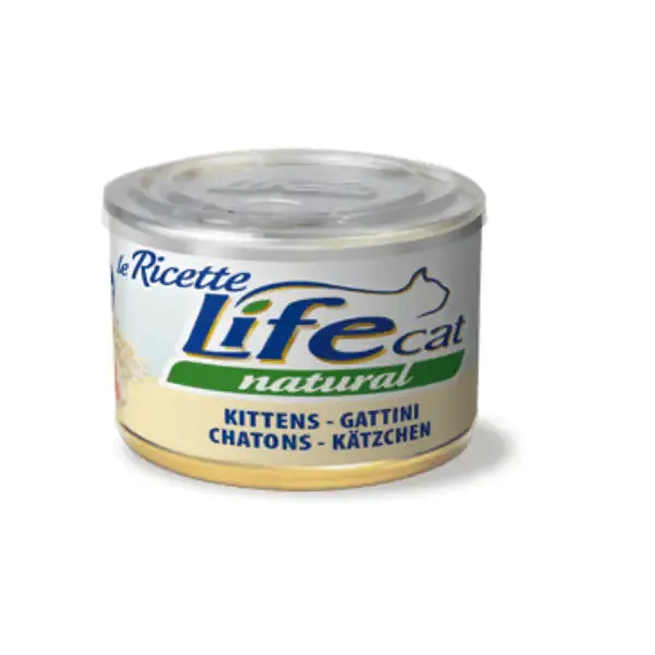 Life Cat Natural Le Ricette 150 gr Kitten - confezione da 6 pezzi - Cibo umido per gatti - immagine 1
