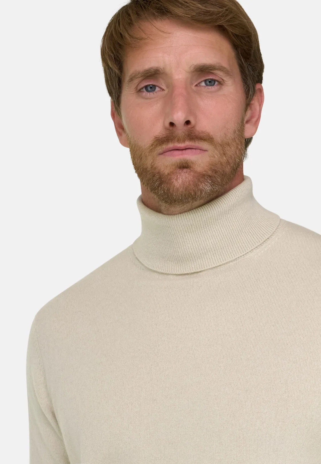 Boggi, Maglia Dolcevita In Cashmere, Uomo, Sabbia, Taglia: M - immagine 3