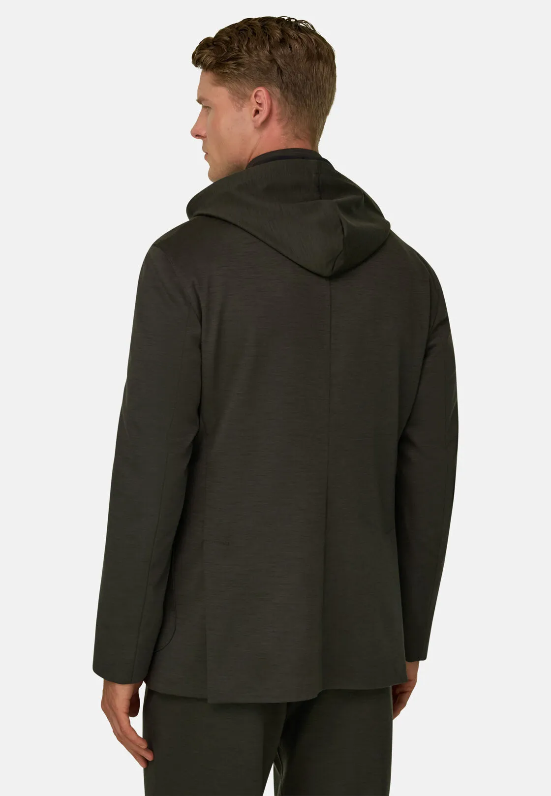 Boggi, Giacca Felpa Madison In Wooltech, Uomo, Militare, Taglia: 56 - immagine 4