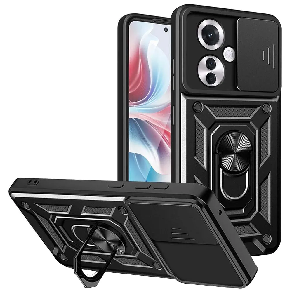 Custodia per Oppo Reno11 F, Techsuit, CamShield, Nera - immagine 1