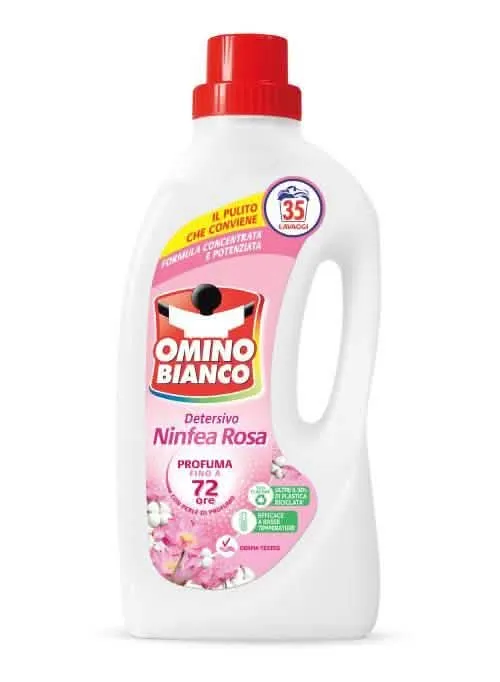 Omino Bianco Liquido Lavatrice Ninfèo Rosa 35 Lavaggi - immagine 1