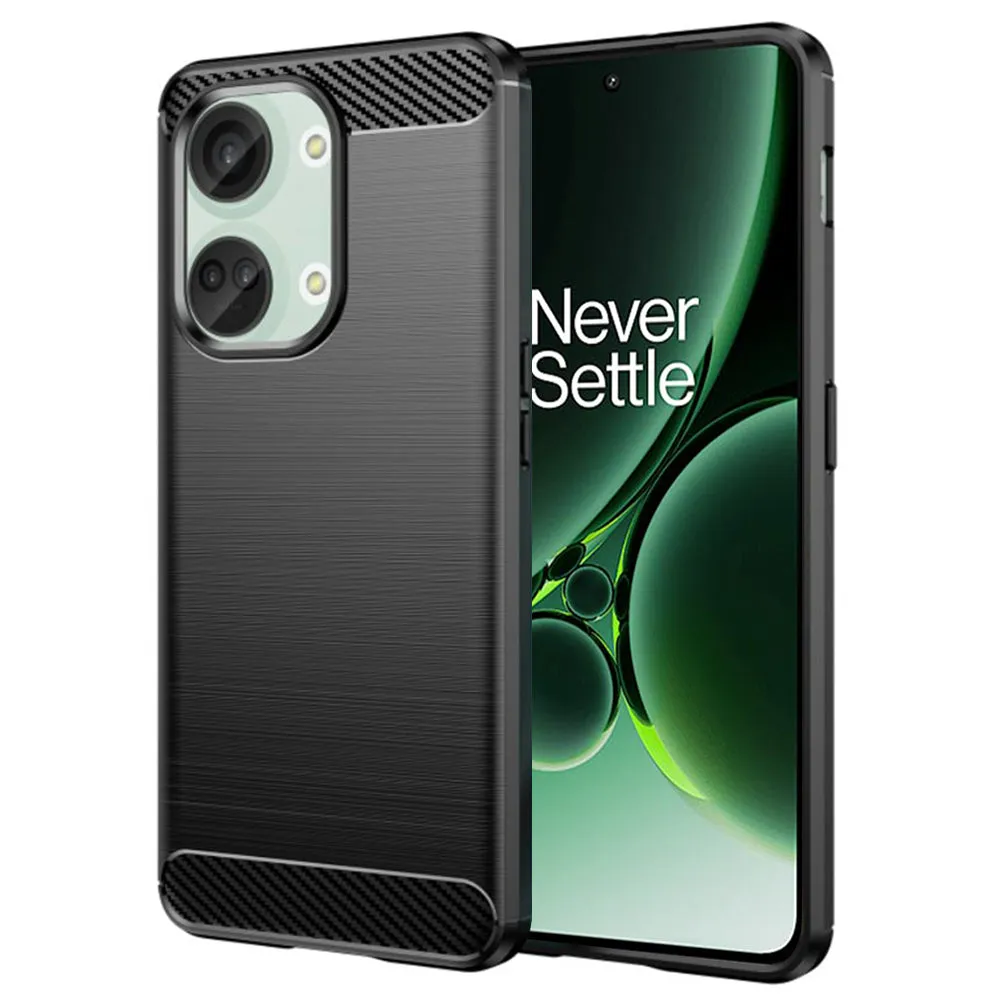 Custodia per OnePlus Nord 3, Techsuit, Carbonio, Nera - immagine 1