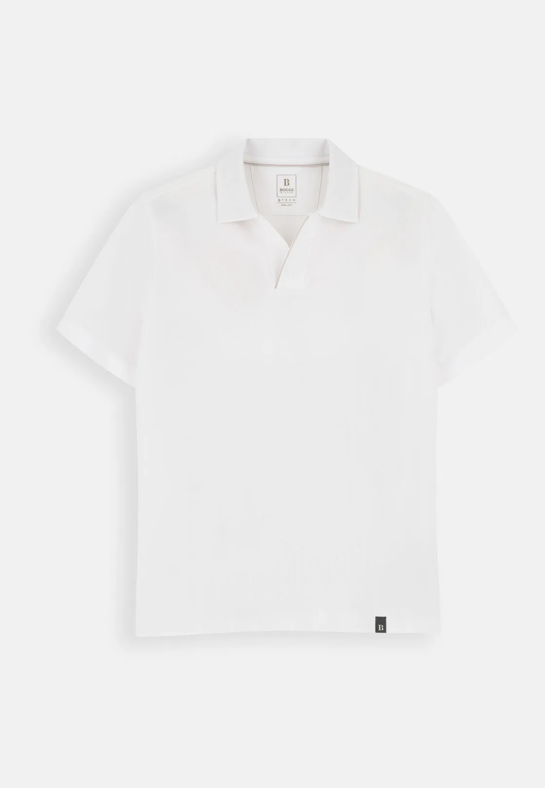 Boggi, Polo In Piqué Misto Cotone Elasticizzato Cool Jade, Uomo, Bianco, Taglia: S - immagine 5