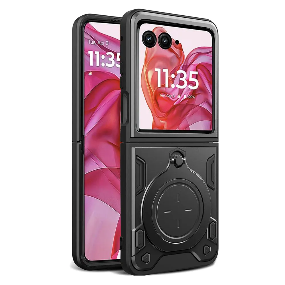 Custodia per Motorola Razr 50 Ultra, Techsuit, CamGuard Pro, Nera - immagine 1
