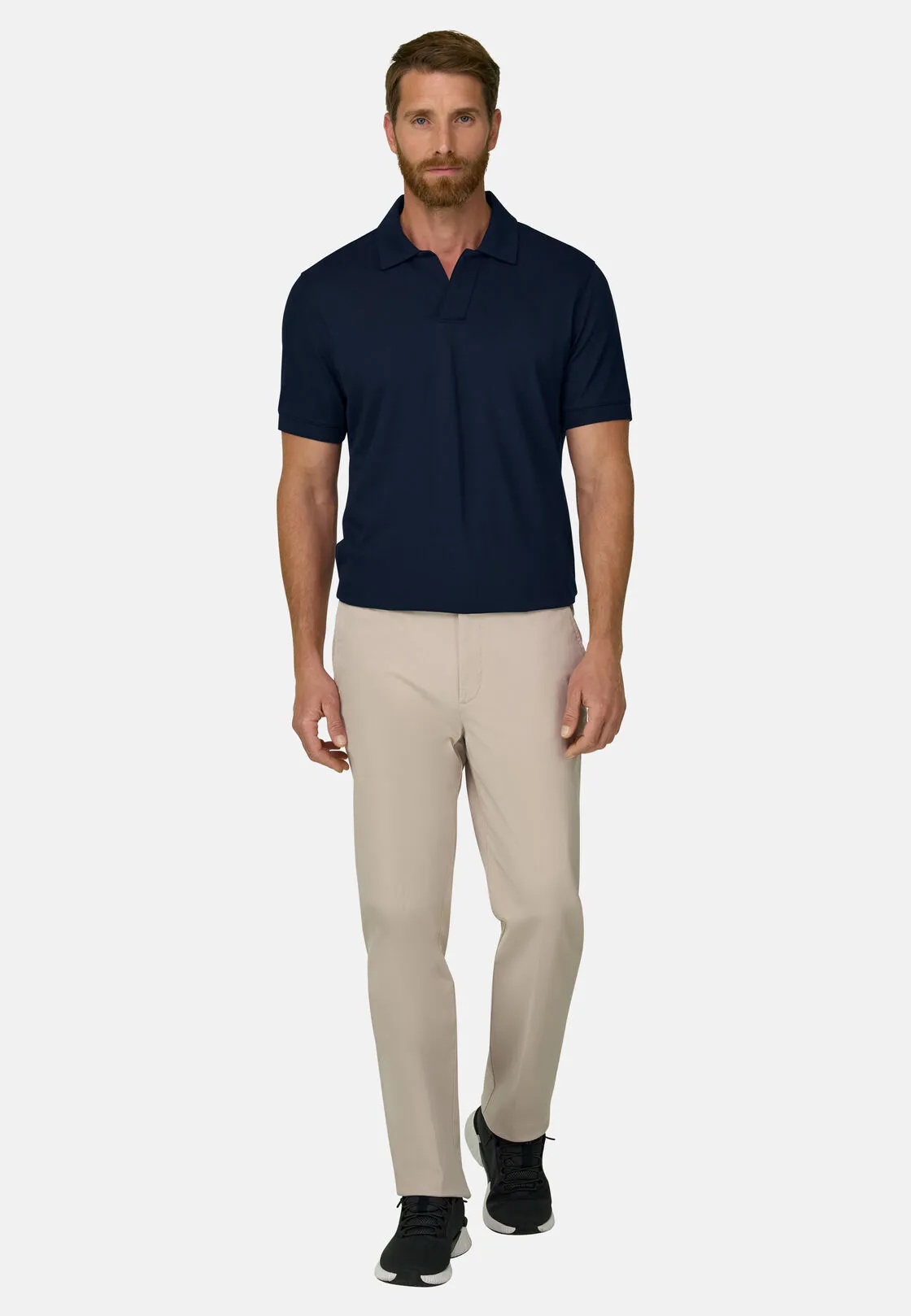 Boggi, Polo In Piqué Misto Cotone Elasticizzato Cool Jade, Uomo, Navy, Taglia: M - immagine 2