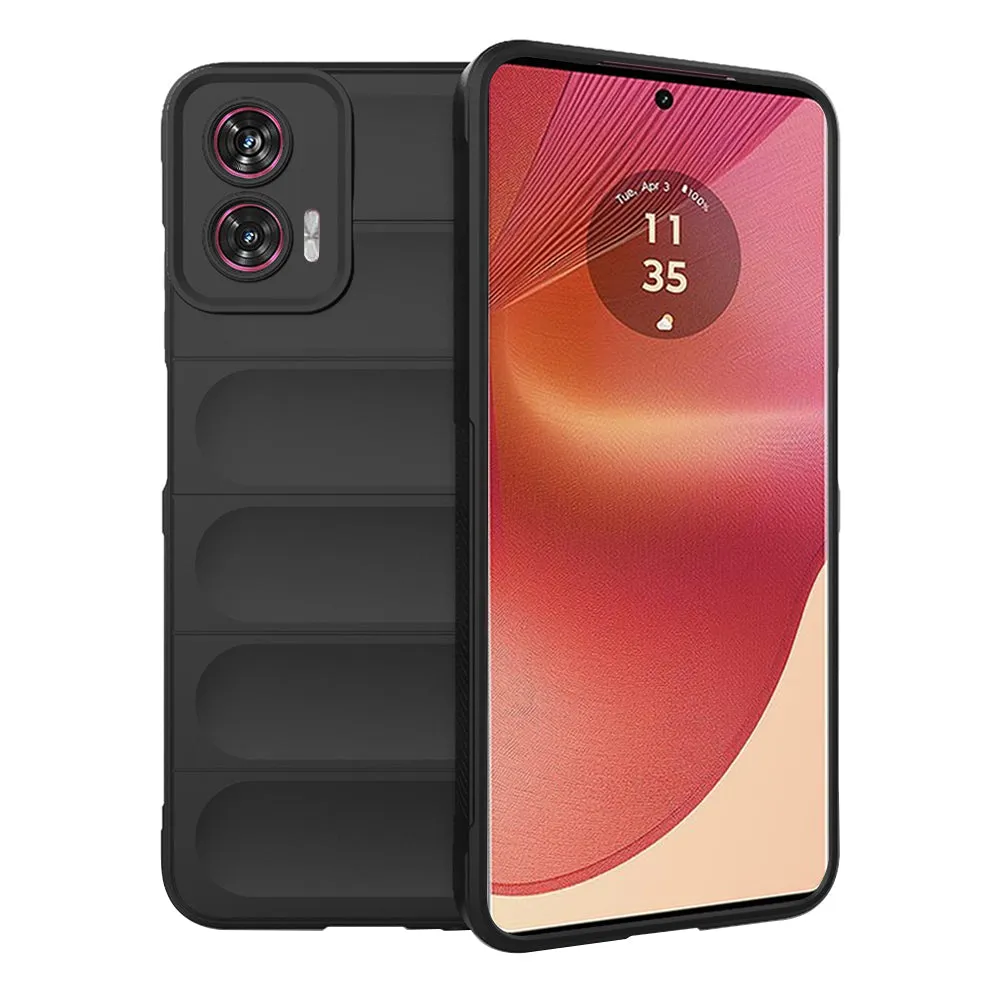 Custodia per Motorola Edge 50 Fusion, Techsuit, Magic Shield, Nera - immagine 1