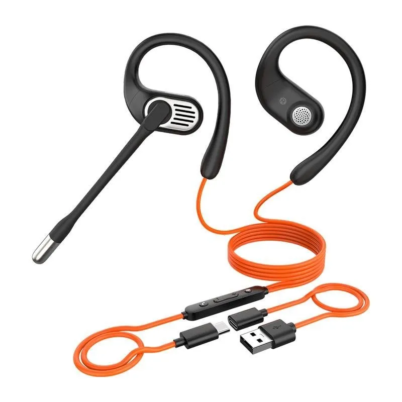 Auricolari OneOdio OpenRock Link 10 con cavo USB-C e cancellazione rumore AI, neri - immagine 1