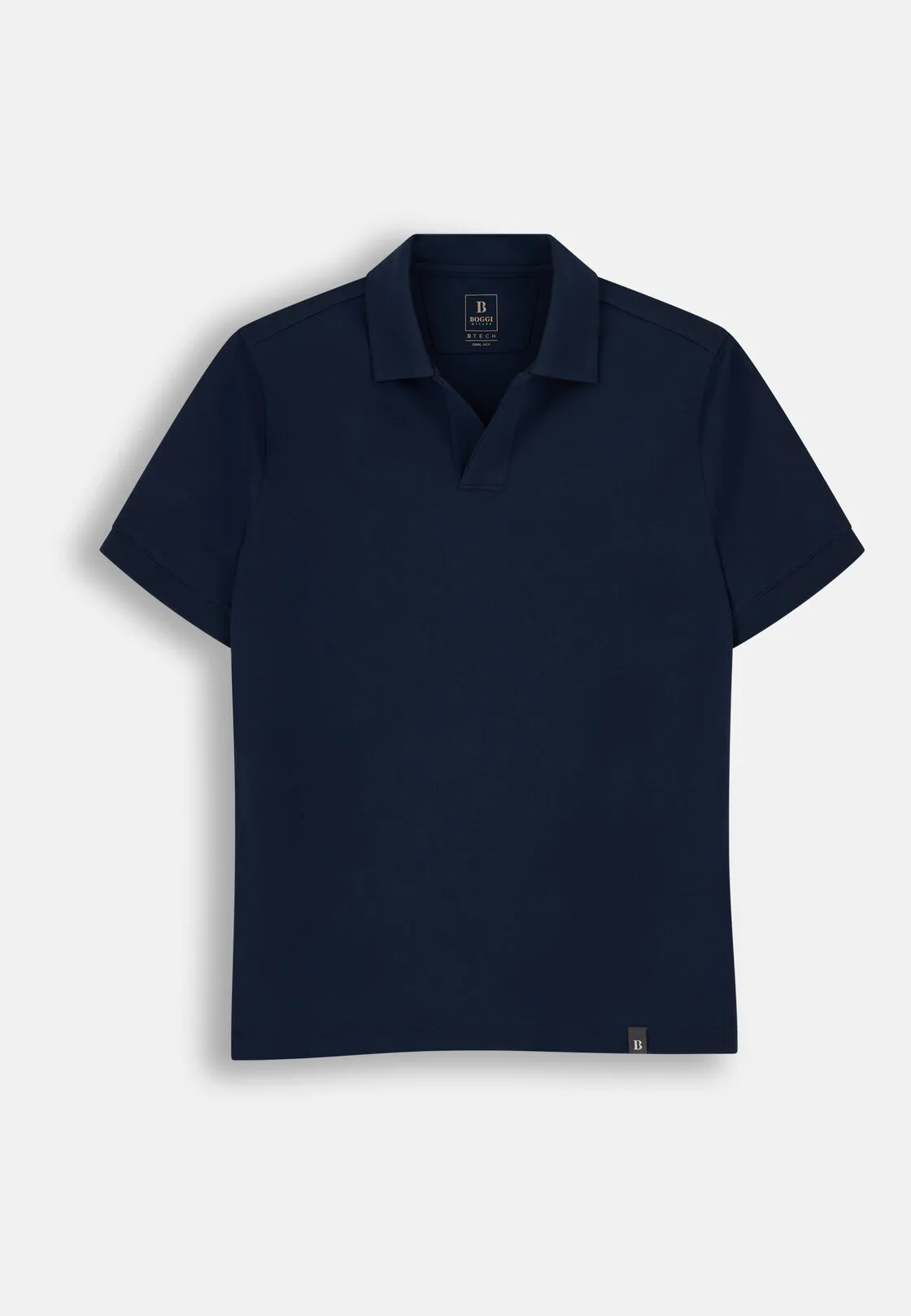 Boggi, Polo In Piqué Misto Cotone Elasticizzato Cool Jade, Uomo, Navy, Taglia: S - immagine 5