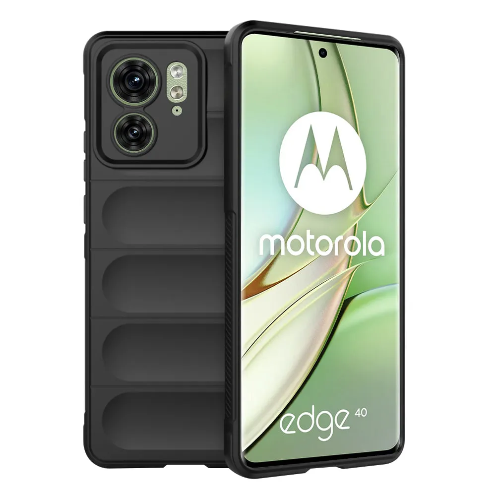 Custodia per Motorola Edge (2023) / Edge 40, Techsuit, Magic Shield, Nera - immagine 1
