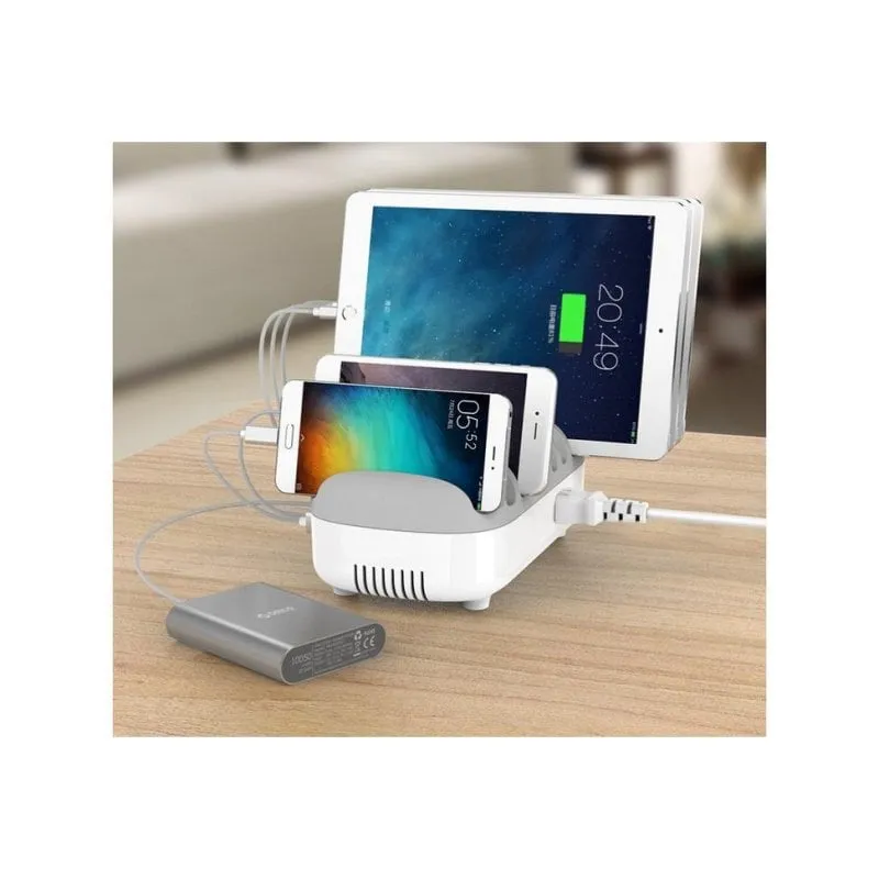 Multipresa Compulocks 10 prese con protezione e USB 2,4 A bianca - immagine 1