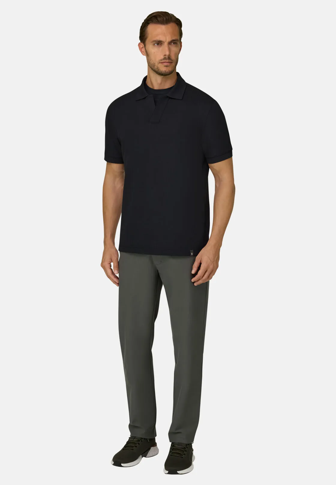Boggi, Polo In Piqué Misto Cotone Elasticizzato Cool Jade, Uomo, Nero, Taglia: XXL - immagine 2