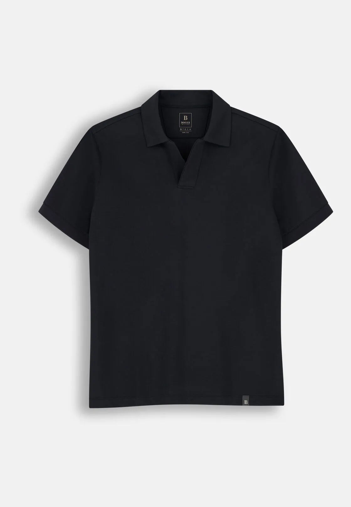 Boggi, Polo In Piqué Misto Cotone Elasticizzato Cool Jade, Uomo, Nero, Taglia: XXL - immagine 5