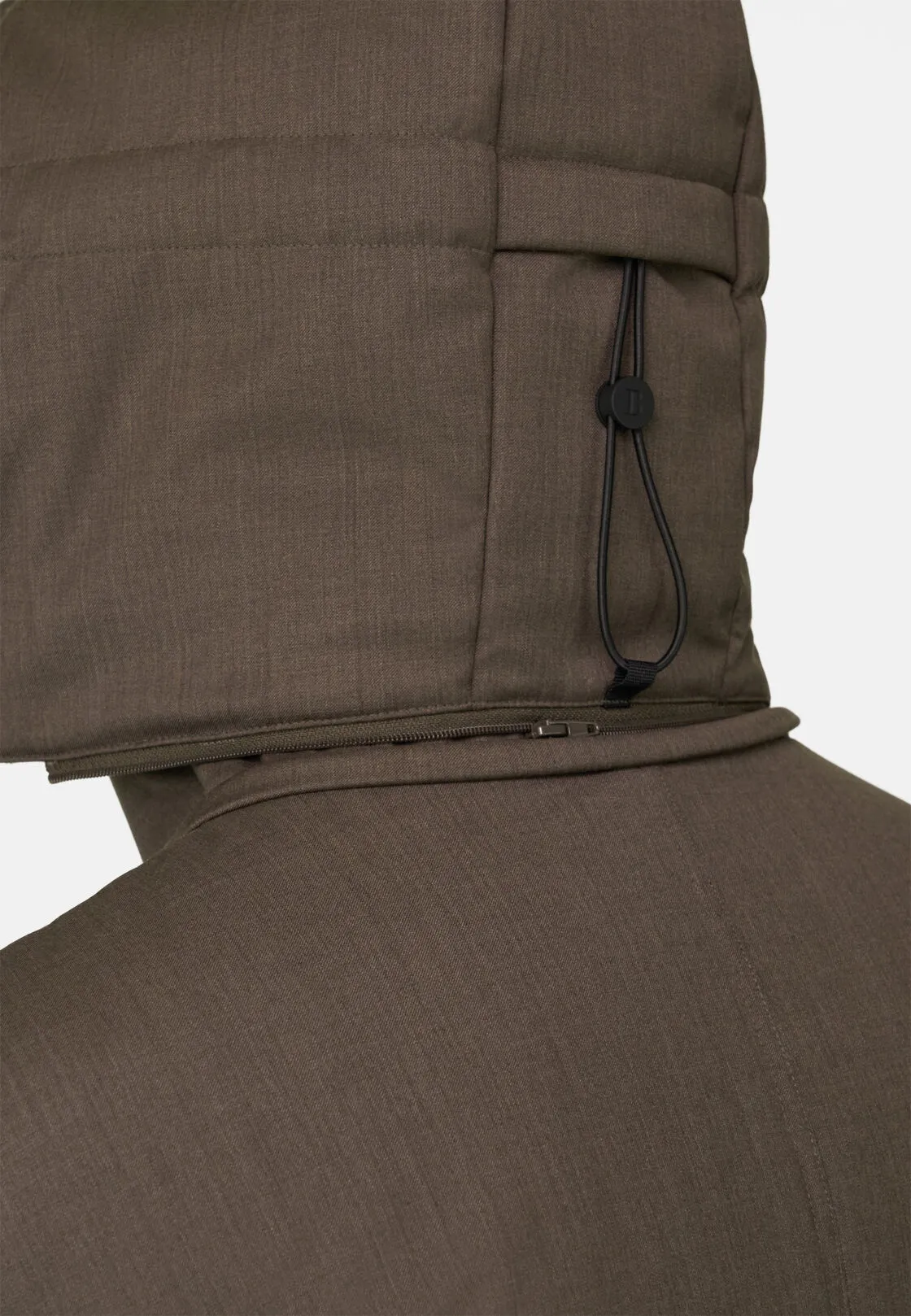 Boggi, Giubbotto Lungo Imbottito In Lana Tecnica, Uomo, Marrone, Taglia: XL - immagine 5
