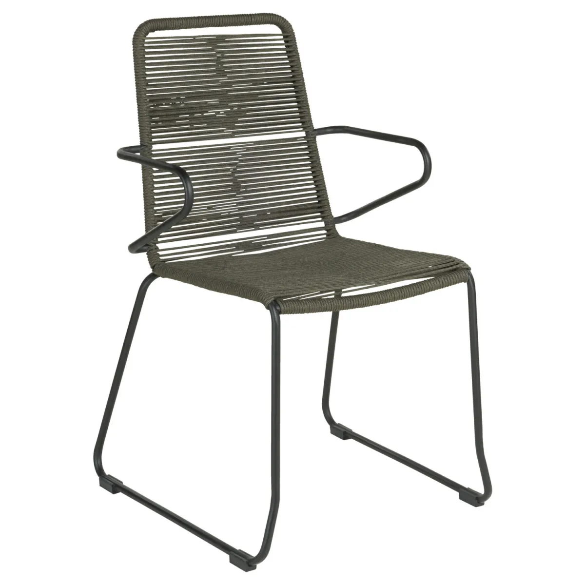 4x VEGA Sedia da esterno impilabile Filea; 58x56x87 cm (LxPxH); seduta antracite, struttura nero; 4 pz. / Pacco - immagine 1