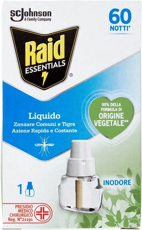 Ricarica RAID Antizanzare Liquido 60 Notti Essenziale - immagine 1
