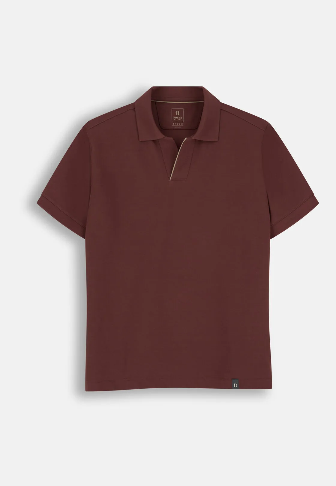 Boggi, Polo In Piqué Misto Cotone Elasticizzato Cool Jade, Uomo, Rouge, Taglia: XL - immagine 5