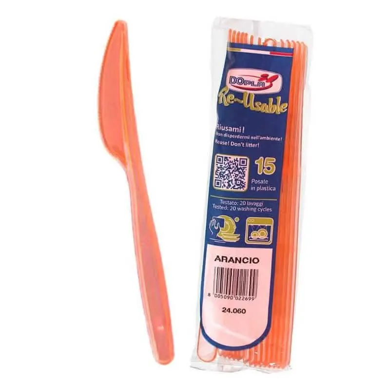 Dopla Set di Coltelli Compact 15 Pezzi Riut Arancio - immagine 1