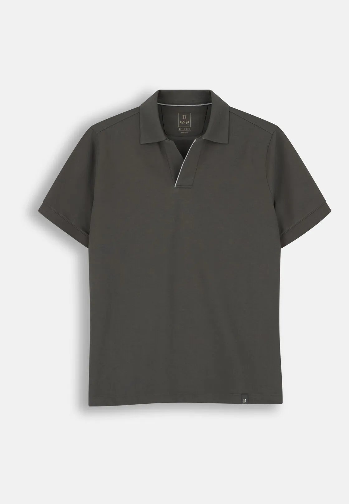 Boggi, Polo In Piqué Misto Cotone Elasticizzato Cool Jade, Uomo, Militare, Taglia: S - immagine 5