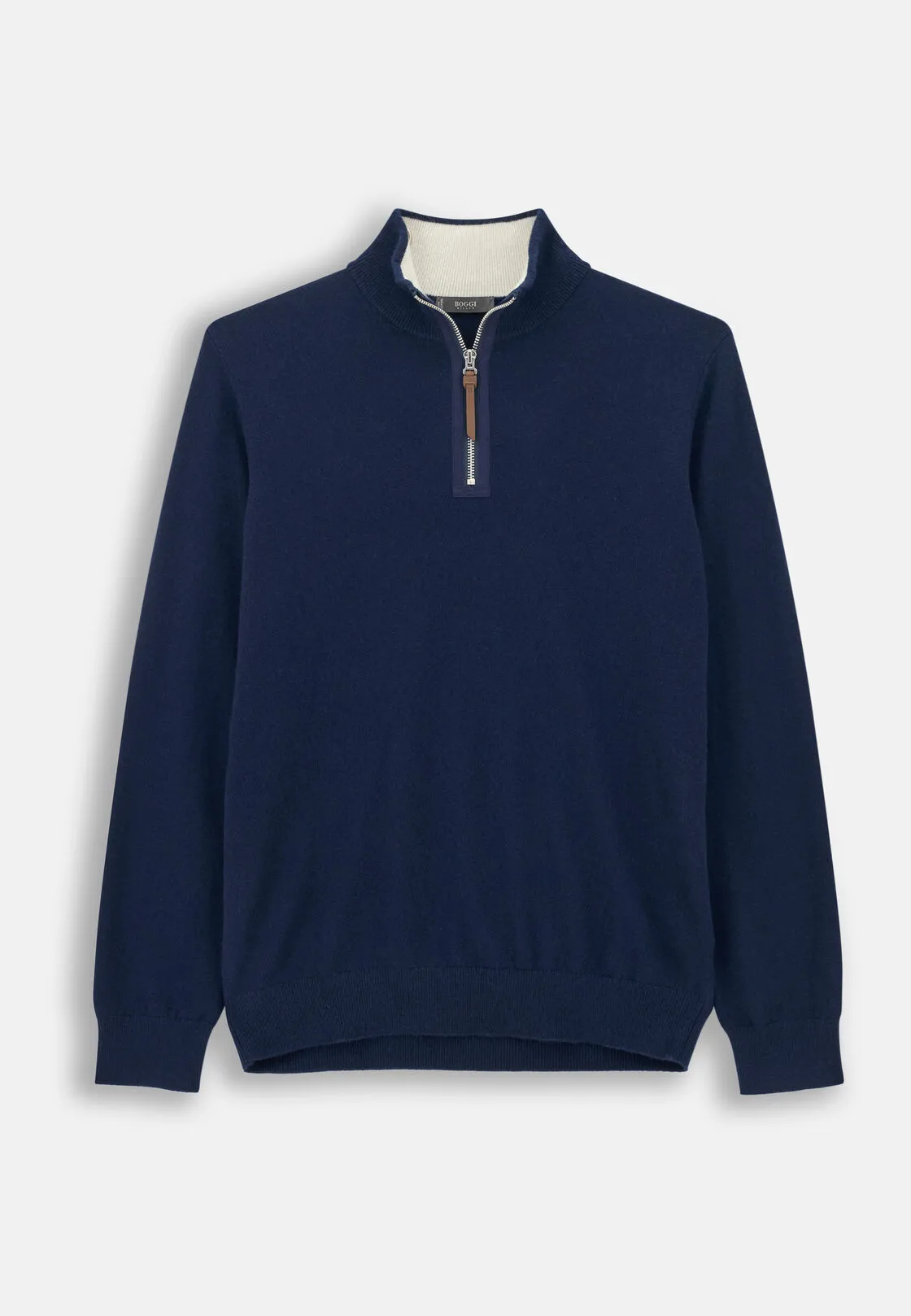 Boggi, Maglia Mezza Zip In Cashmere, Uomo, Navy, Taglia: L - immagine 5