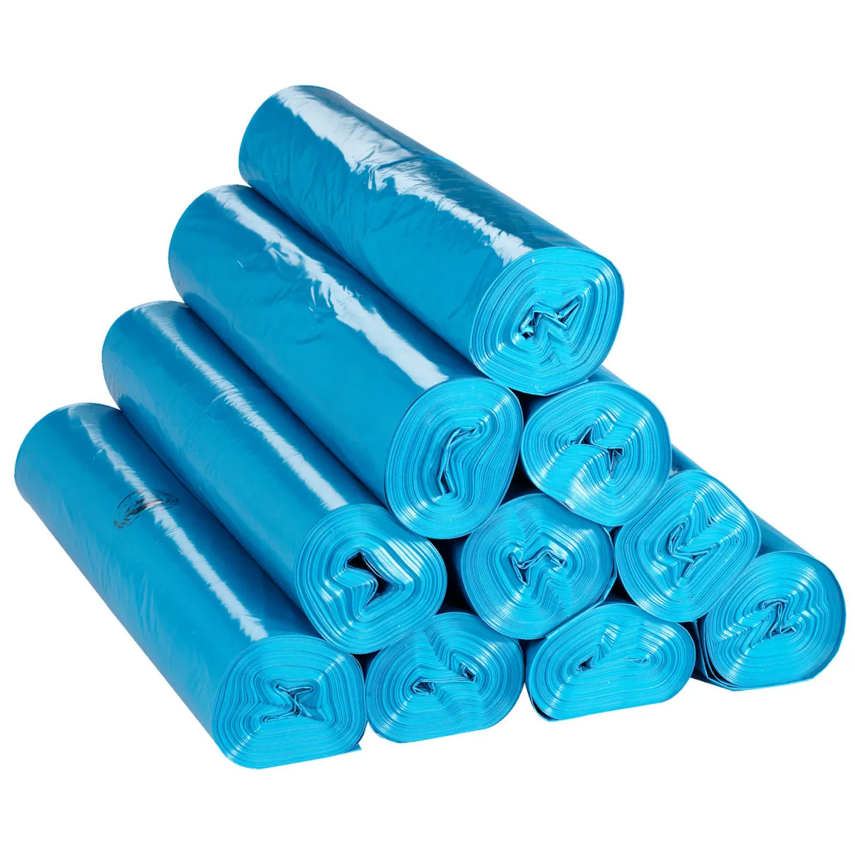 10x Deiss Sacchetto immondizia largo 120 L; 120000 ml, 80x100 cm (LxH); blu; 10 rotolo / Pacco - immagine 1