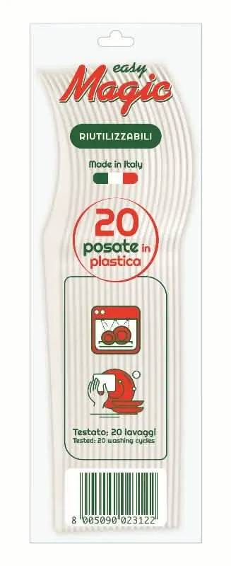 Forchette Compact DOPLA - Set da 20 Pezzi in Bianco - immagine 1