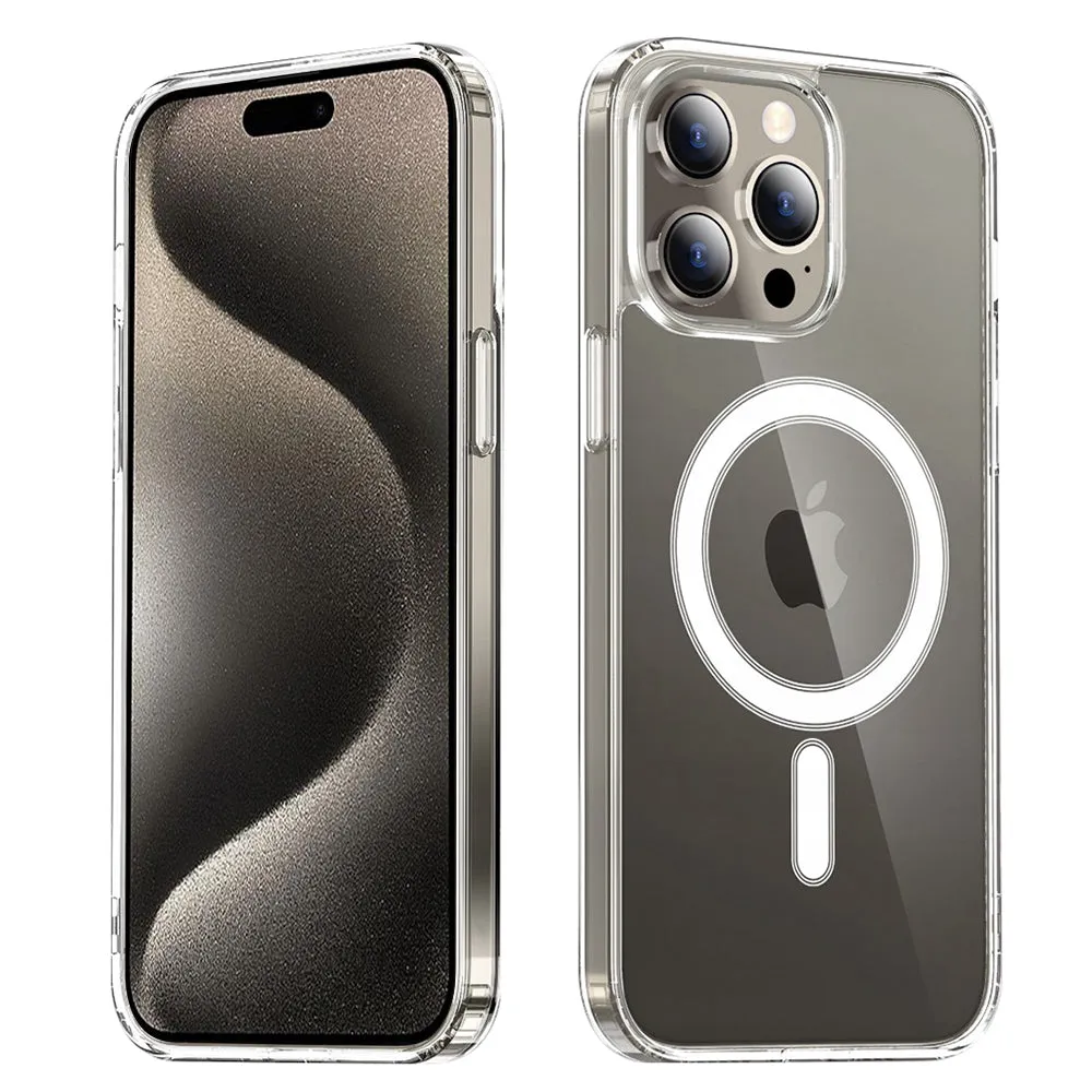 Custodia MagSafe per Apple iPhone 15 Pro Max, Techsuit, Pro, Trasparente - immagine 1