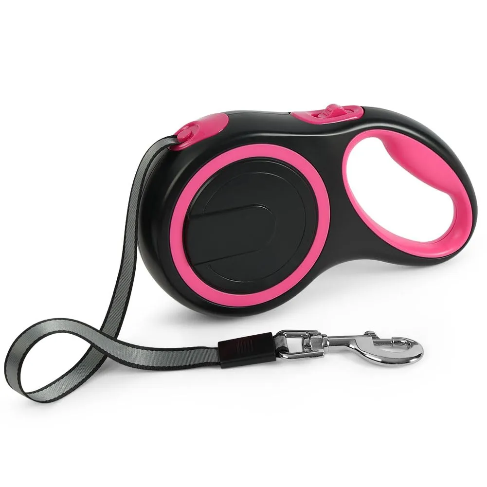 Aomig Guinzaglio per Cani Allungabile, Cani Guinzaglio con Sistema di Guida e Frenata a 360°, Lunghezza Estensibile 8 m(Fino a 50 kg), Guinzaglio Flessibile per Addestramento e Passeggiate Rosso - immagine 8