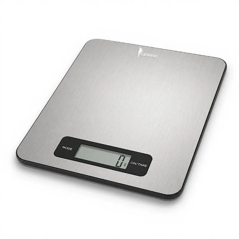 Bilancia da cucina digitale 5 kg display LCD funzione tara inox - immagine 1