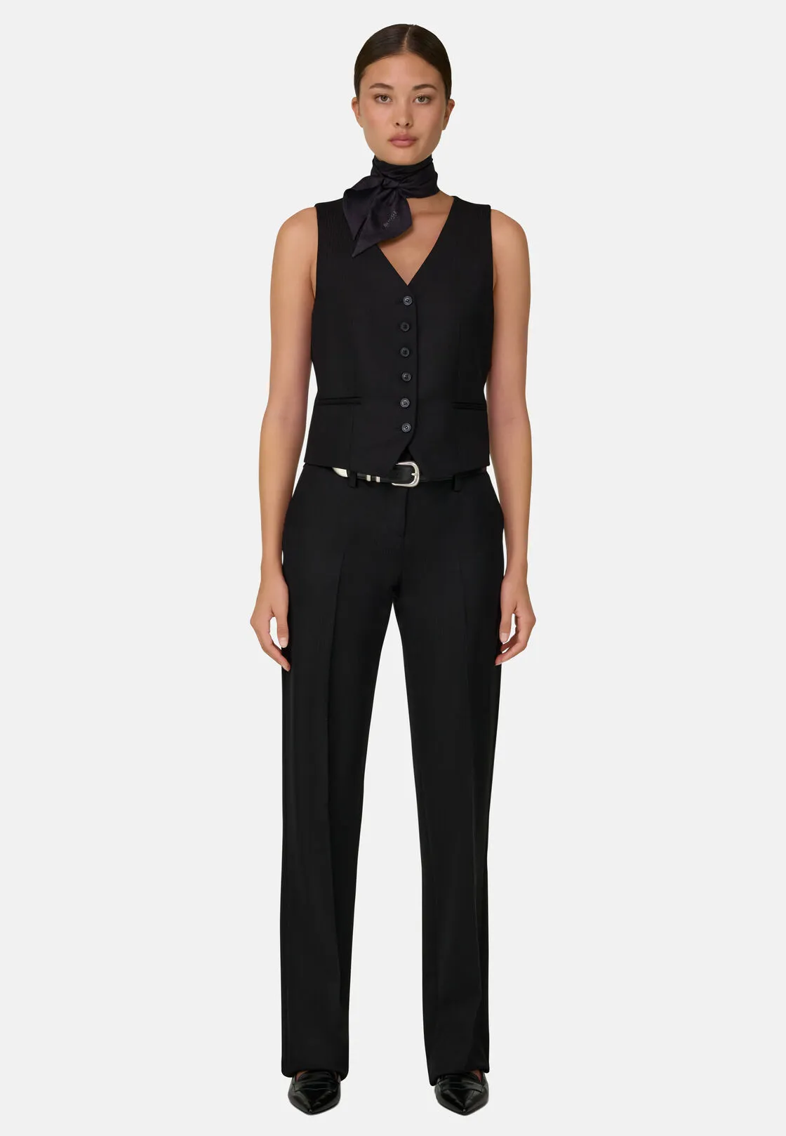 Boggi, Gilet In Misto Lana, Donna, Nero, Taglia: M - immagine 2