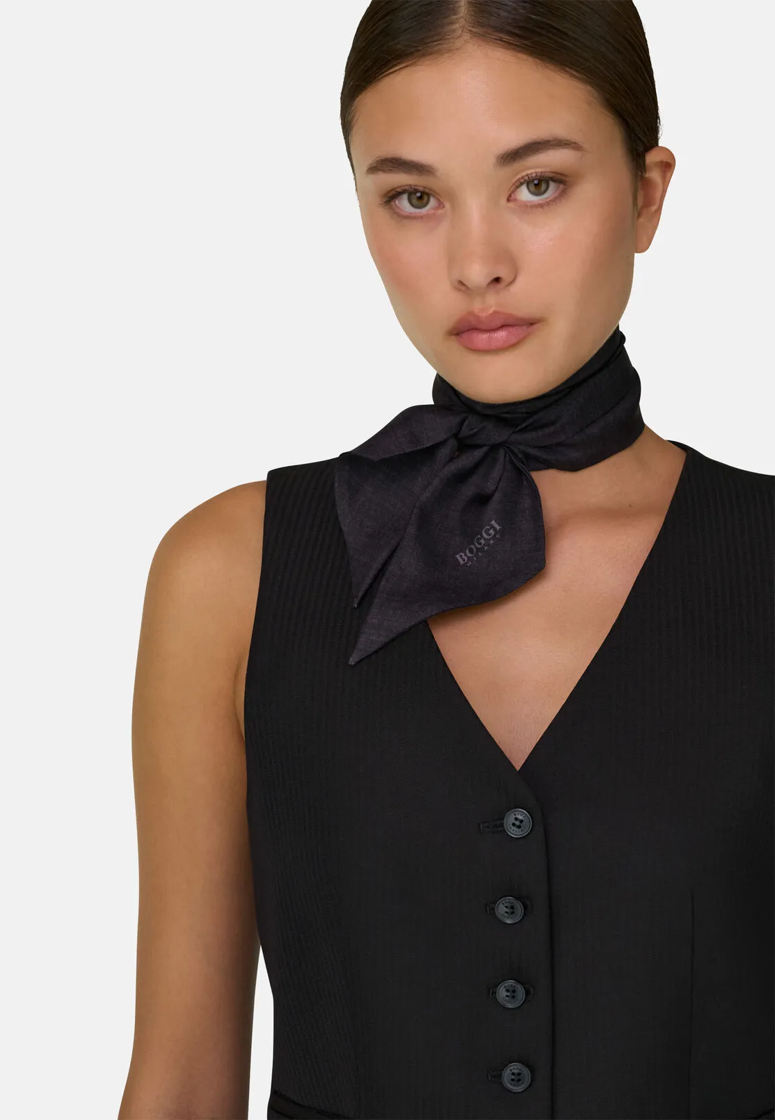Boggi, Gilet In Misto Lana, Donna, Nero, Taglia: M - immagine 3
