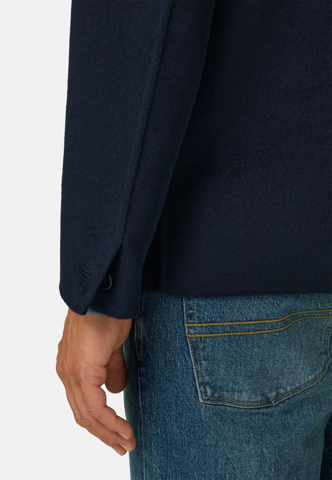 Boggi, Giacca Camicia In Lana, Uomo, Navy, Taglia: L - immagine 5