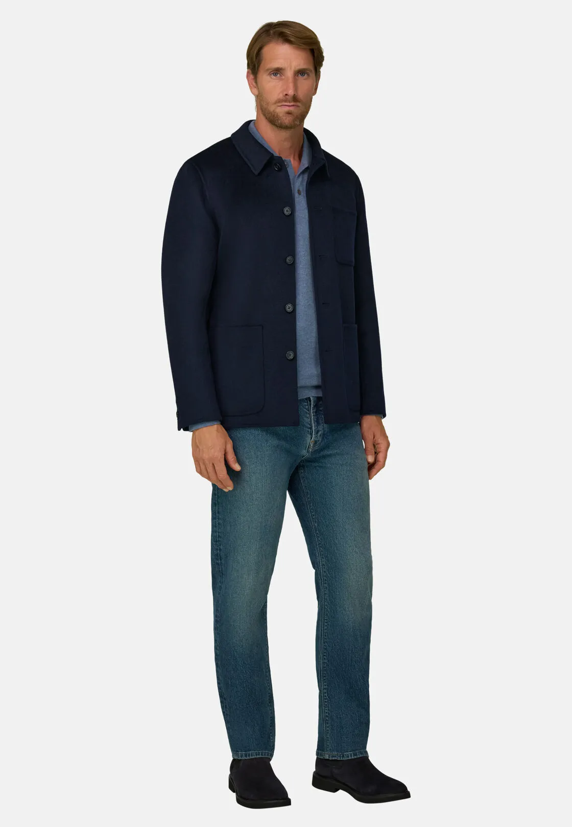 Boggi, Giacca Camicia In Lana, Uomo, Navy, Taglia: XL - immagine 2