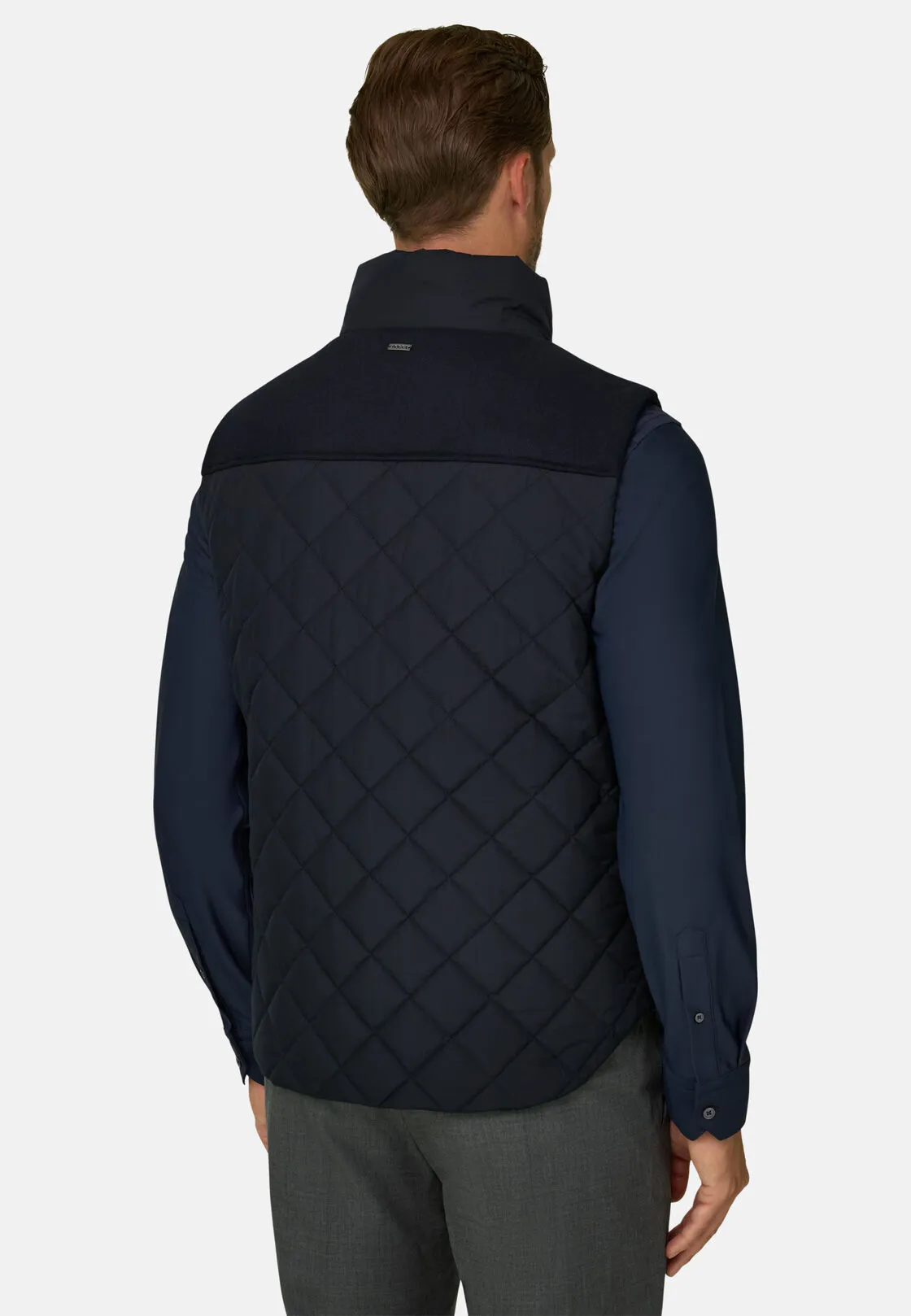 Boggi, Gilet Imbottito In Tessuto Tecnico, Uomo, Navy, Taglia: XL - immagine 4