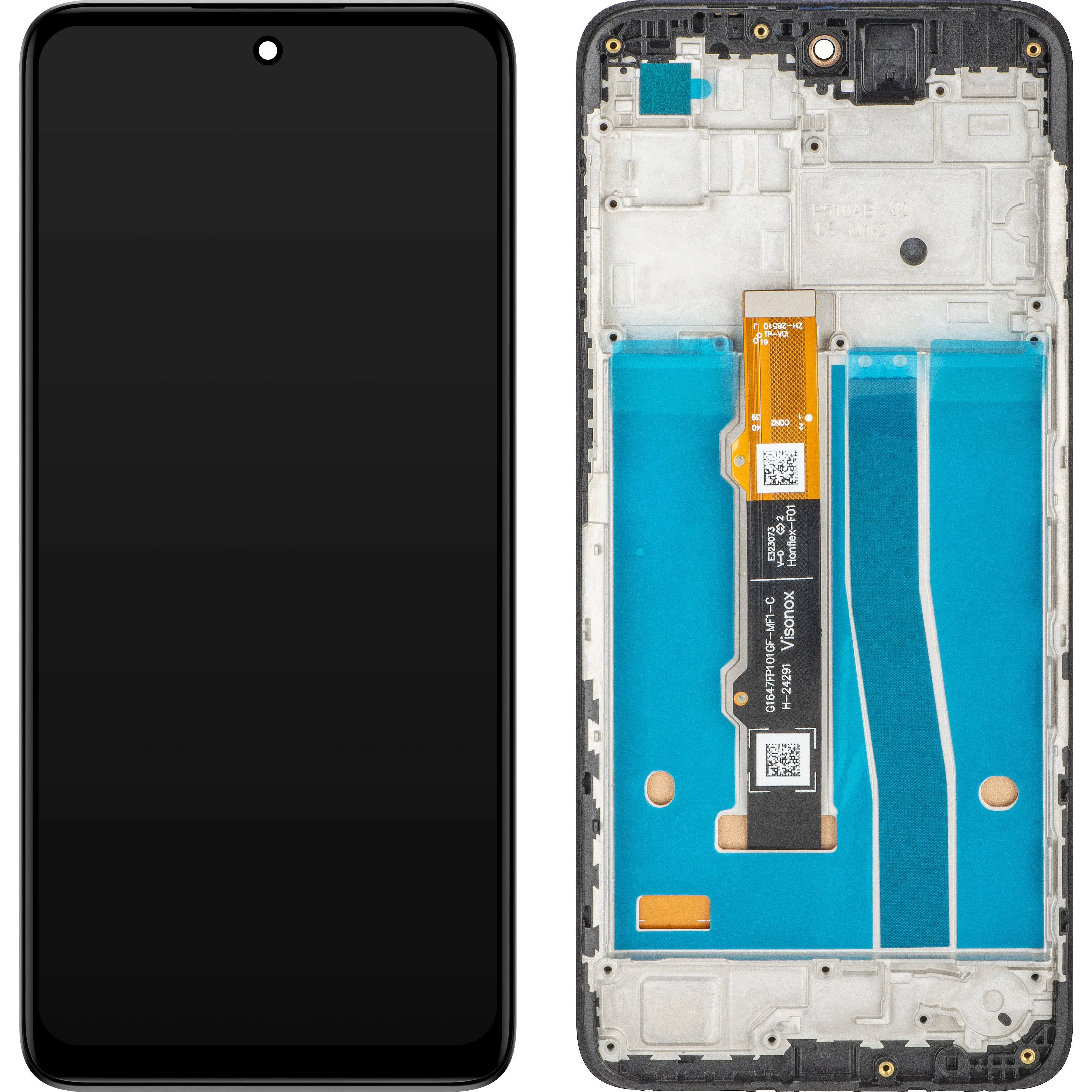 Display con Touchscreen MP compatibile con Motorola Moto G42, con Cornice, Nero - immagine 1