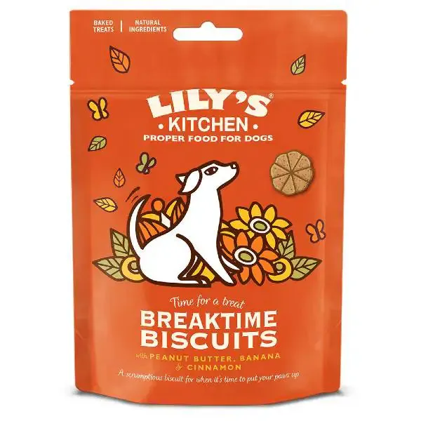 Lily's Kitchen Dog Biscotti Bio Merenda: burro d'arachidi, banana e cannella - immagine 1