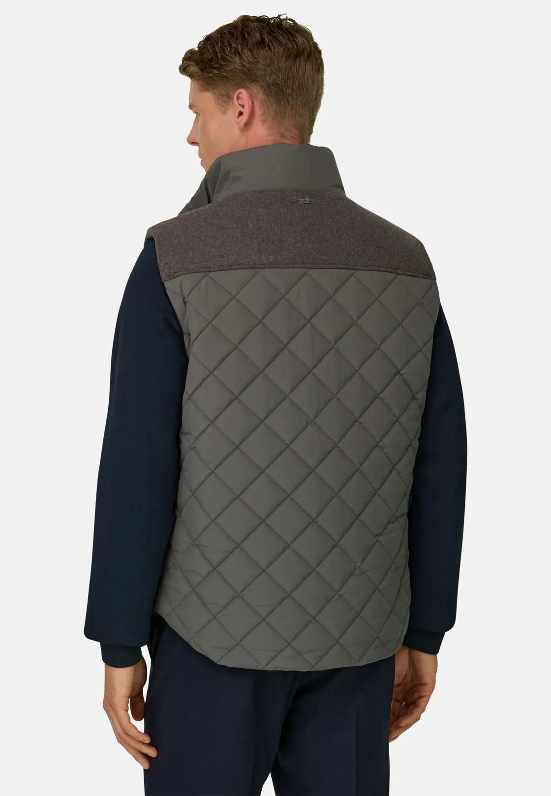 Boggi, Gilet Imbottito In Tessuto Tecnico, Uomo, Militare, Taglia: S - immagine 4