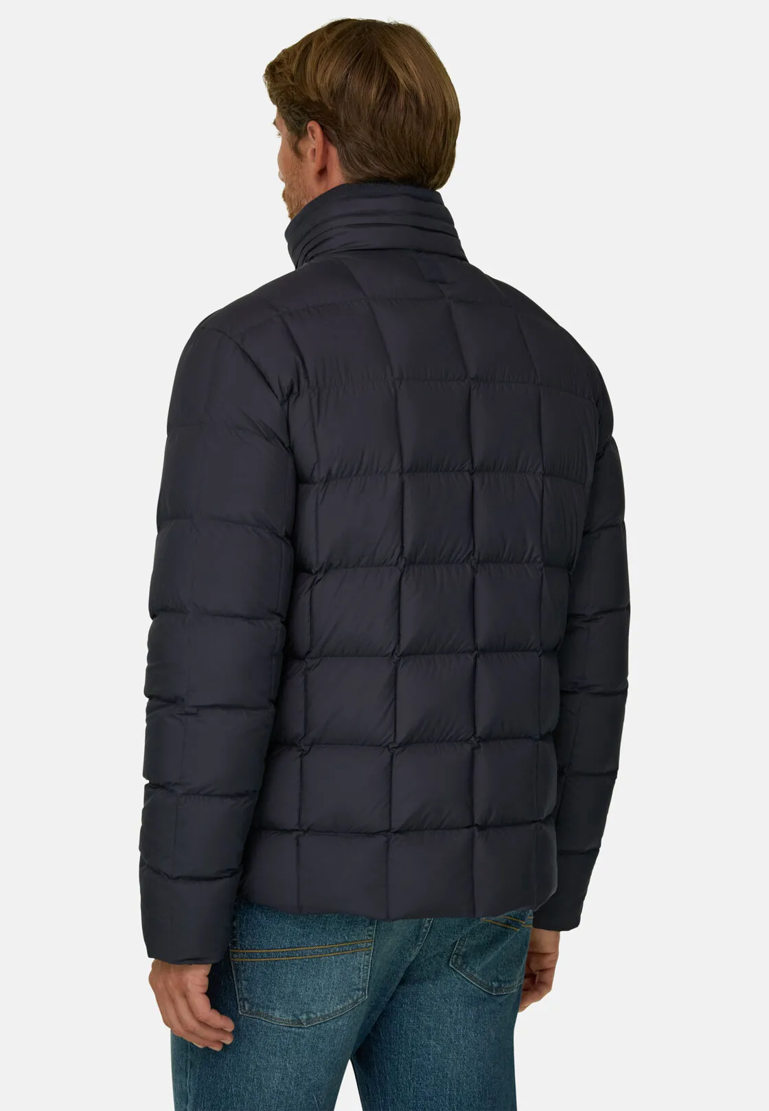 Boggi, Bomber In Nylon Imbottito In Piuma D'oca, Uomo, Navy, Taglia: XXXL - immagine 4