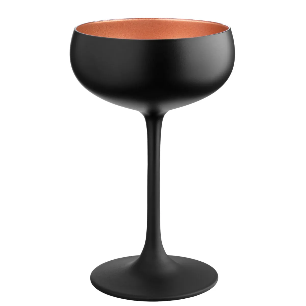 6x VEGA Coppa champagne Joleen; 220 ml, 9x15.1 cm (ØxH); nero/rame; 6 pz. / Pacco - immagine 1